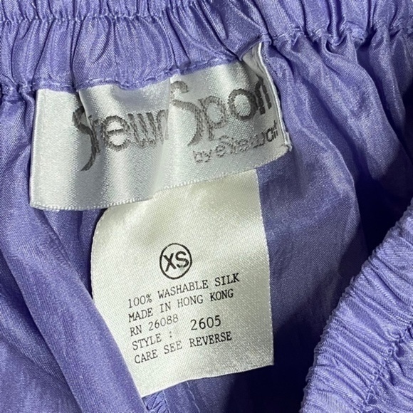Stewart Sport Outfit Set Aqua and Lavender Silk 4 Piece Size XS Vintage 80s - Picture 14 of 15